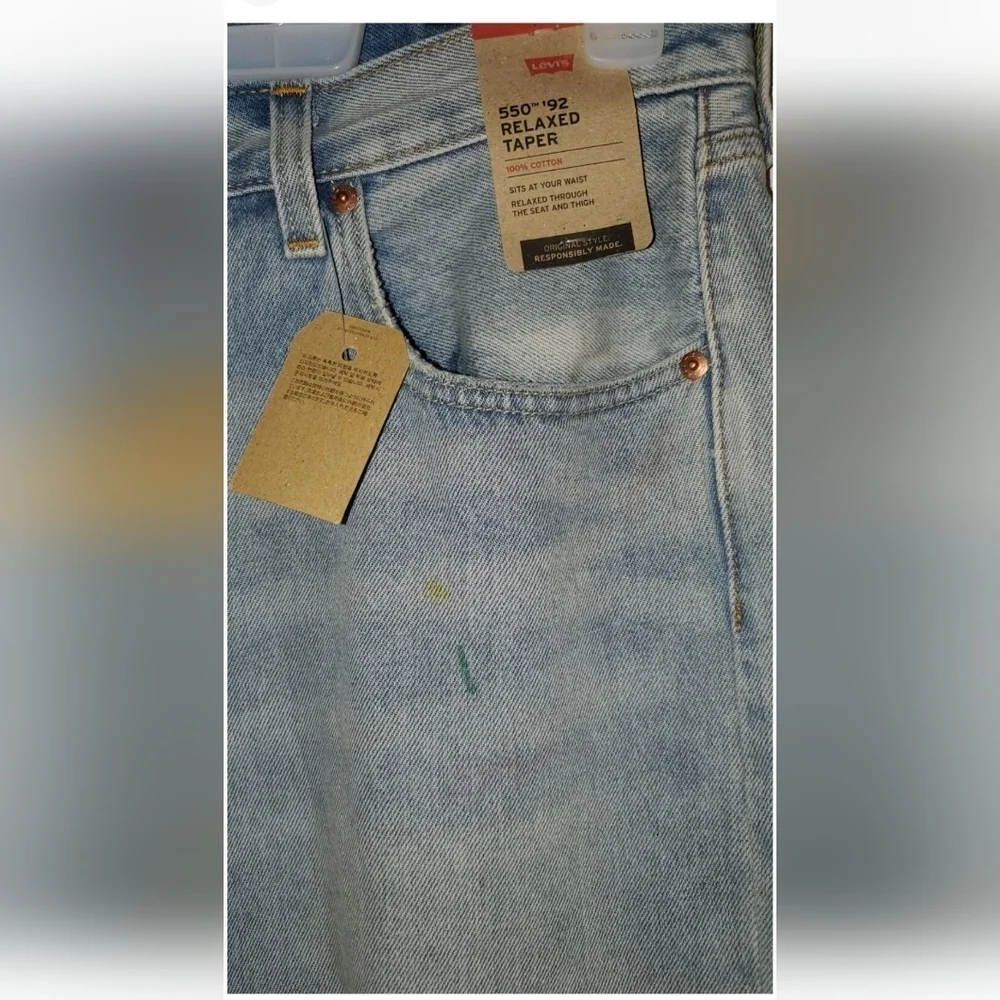 NWT Levi’s 550 ’92 Men’s Relaxed Taper Fit Jeans Blue, Size 38x30